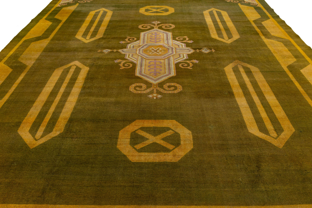 Antique Indian Agra Wool Rug 11 X 15