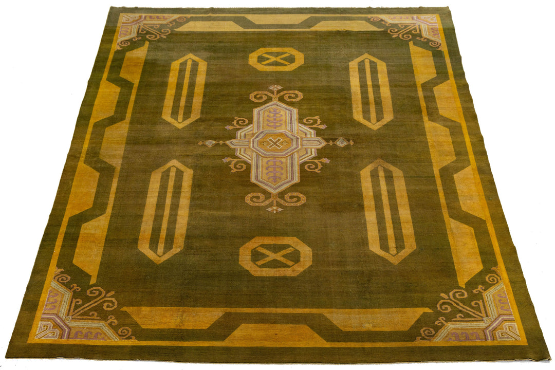 Antique Indian Agra Wool Rug 11 X 15