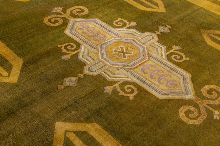 Antique Indian Agra Wool Rug 11 X 15