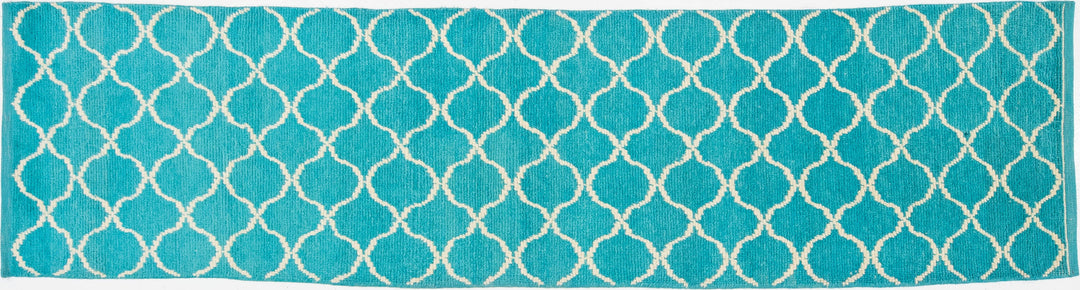Modern Moroccan Wool Runner 3 X 12