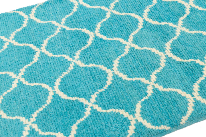 Modern Turkish Moroccan Wool Runner 3 X 12