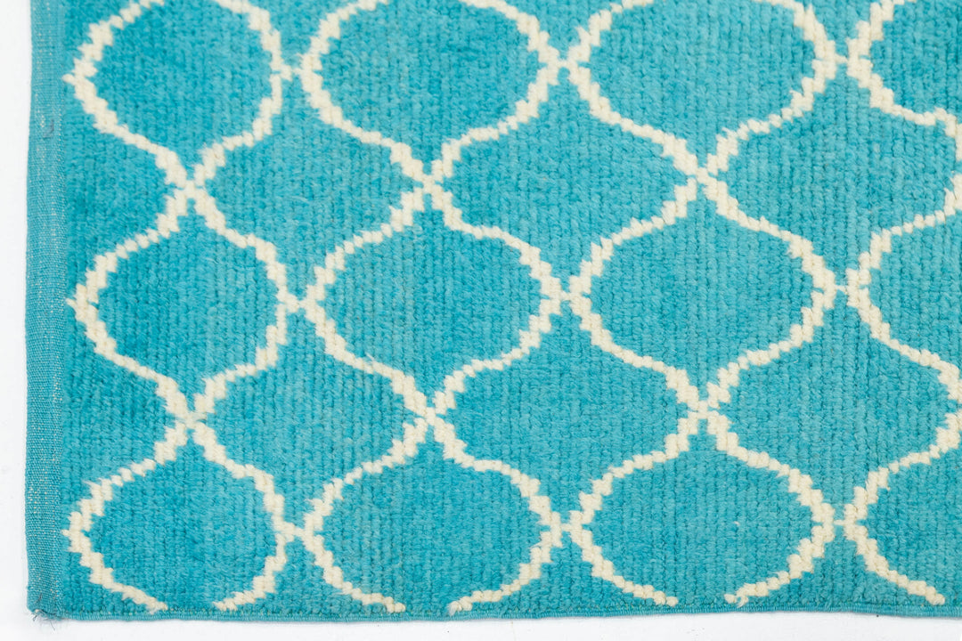 Modern Turkish Moroccan Wool Runner 3 X 12