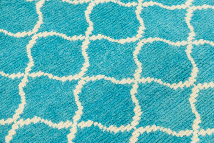 Modern Turkish Moroccan Wool Runner 3 X 12