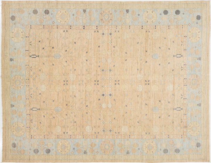 Modern Khotan Wool Rug 11 X 14