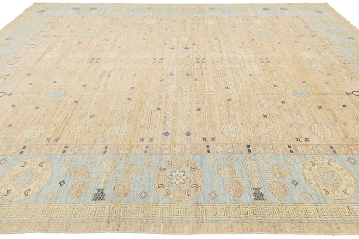 Modern Khotan Wool Rug 11 X 14