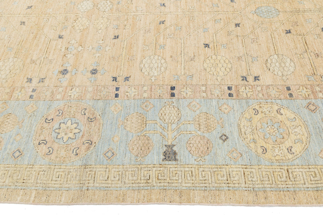 Modern Khotan Wool Rug 11 X 14