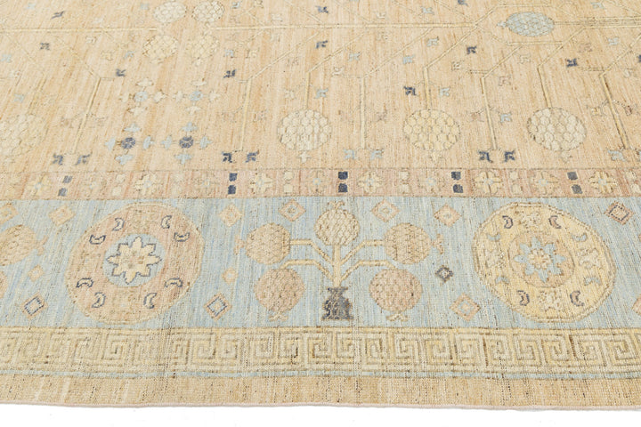 Modern Khotan Wool Rug 11 X 14