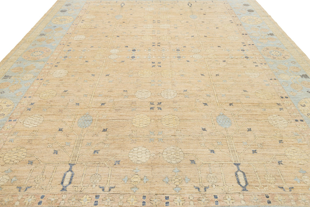 Modern Khotan Wool Rug 11 X 14