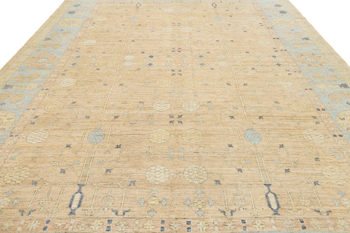 Modern Khotan Wool Rug 11 X 14