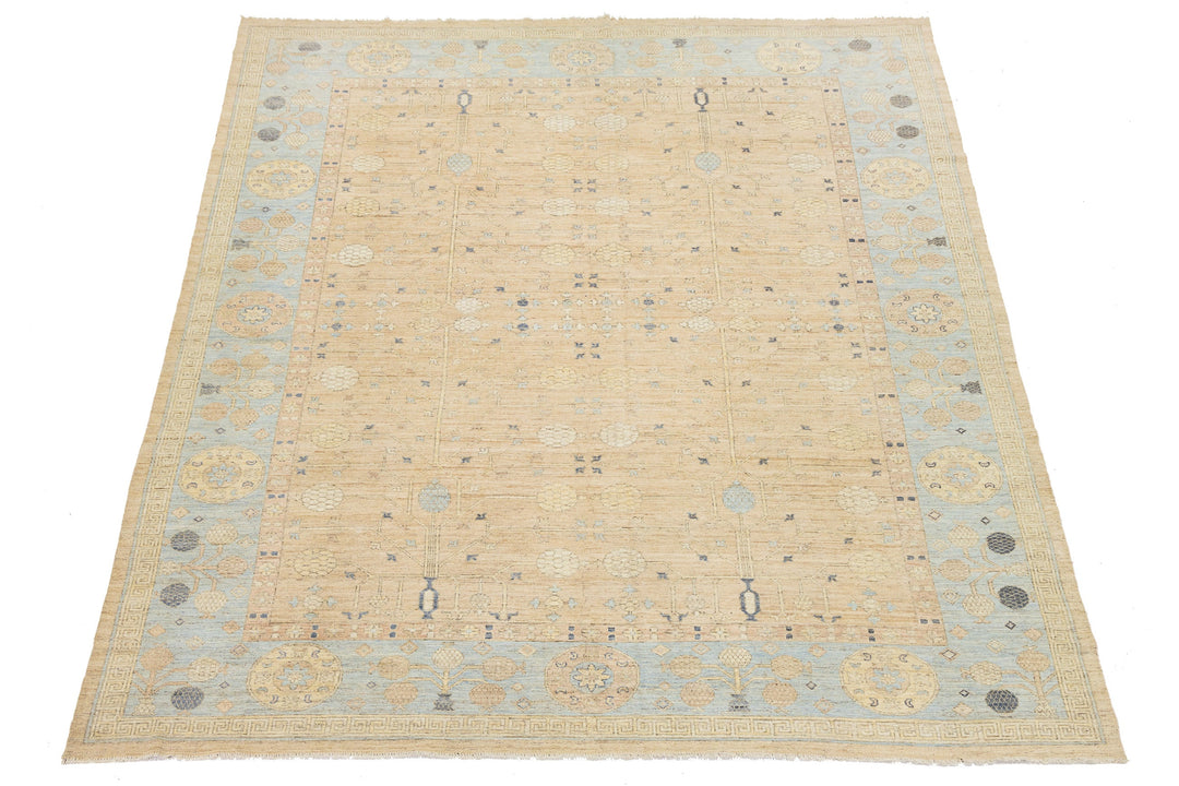 Modern Khotan Wool Rug 11 X 14