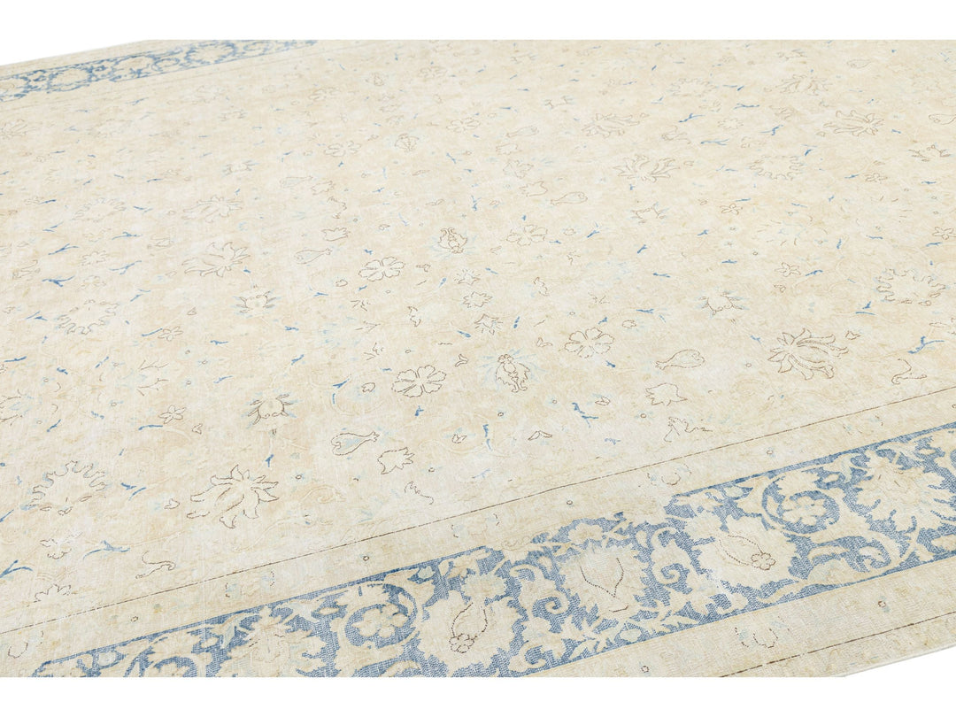 Antique Kerman Wool Rug  11 X 15