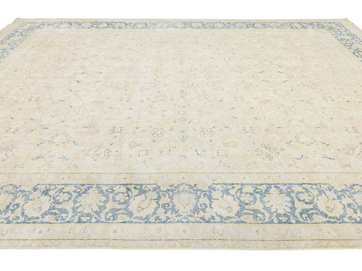 Antique Kerman Wool Rug  11 X 15