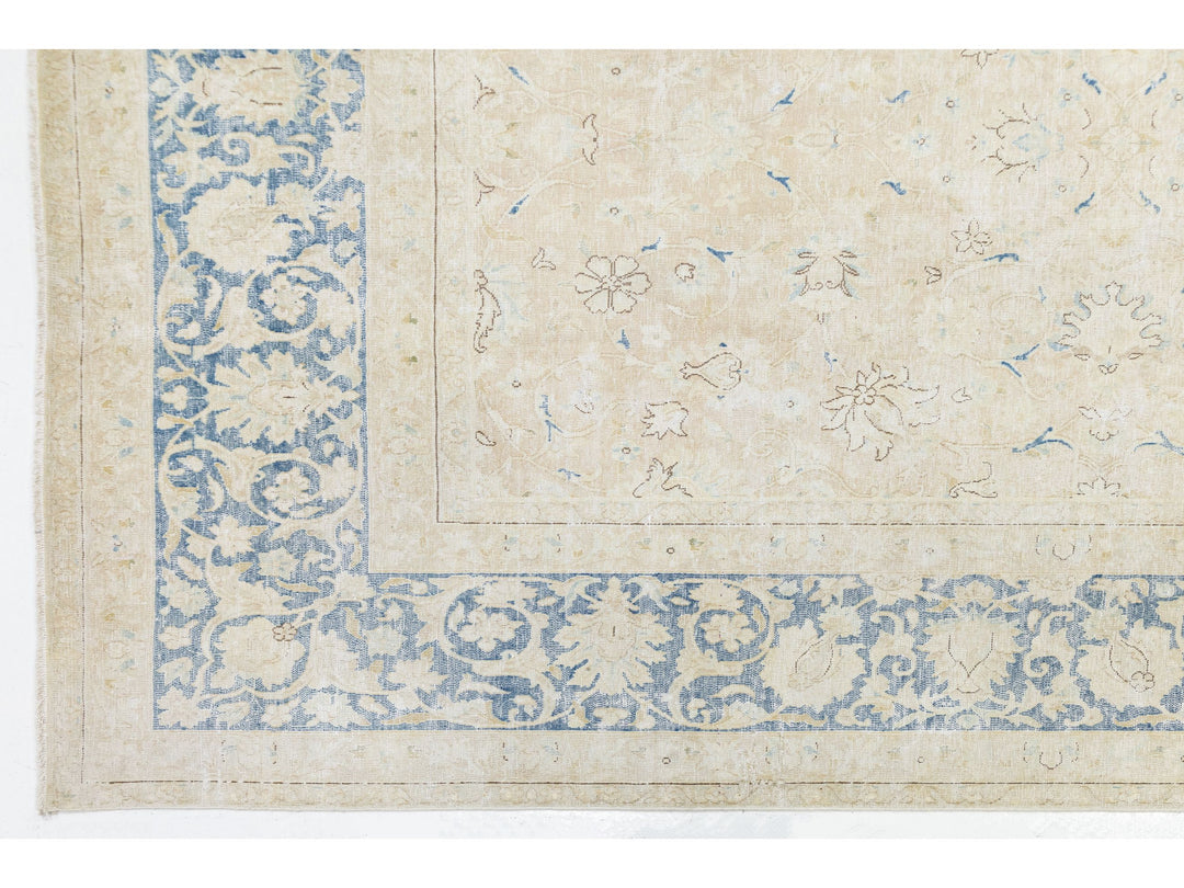 Antique Kerman Wool Rug  11 X 15