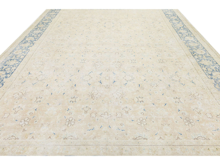 Antique Kerman Wool Rug  11 X 15