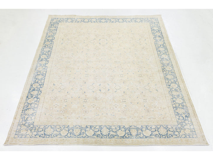 Antique Kerman Wool Rug  11 X 15