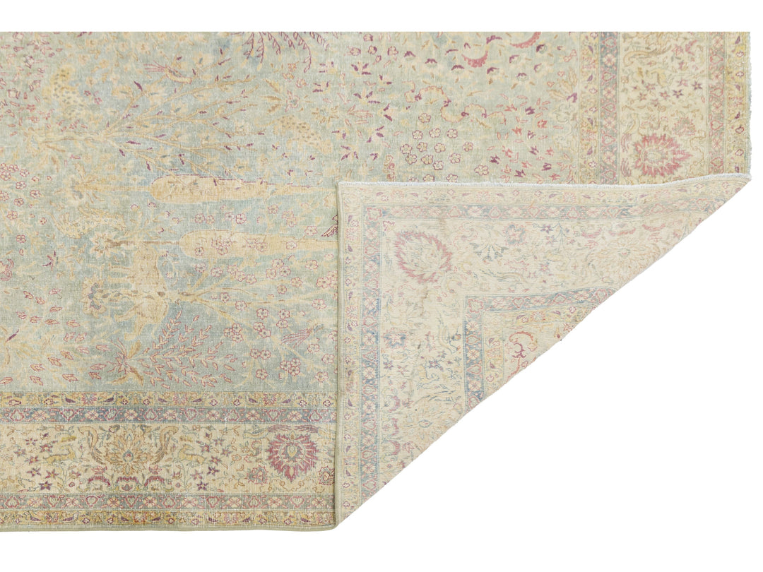 Antique Kerman Wool Rug 10 X 13