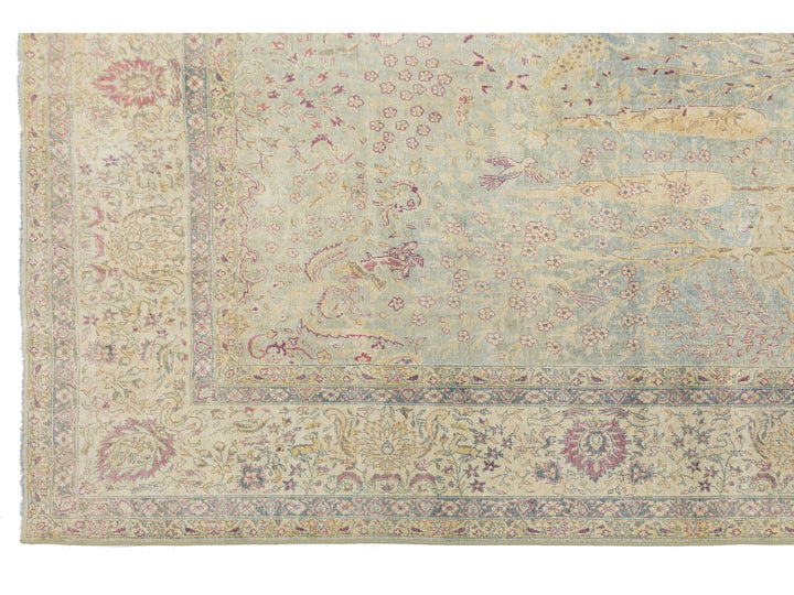 Antique Kerman Wool Rug 10 X 13