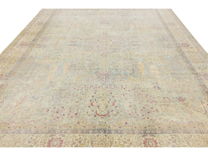 Antique Kerman Wool Rug 10 X 13