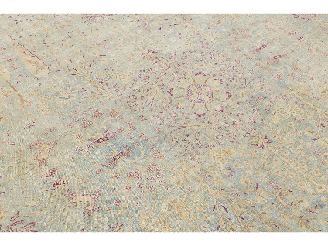 Antique Kerman Wool Rug 10 X 13