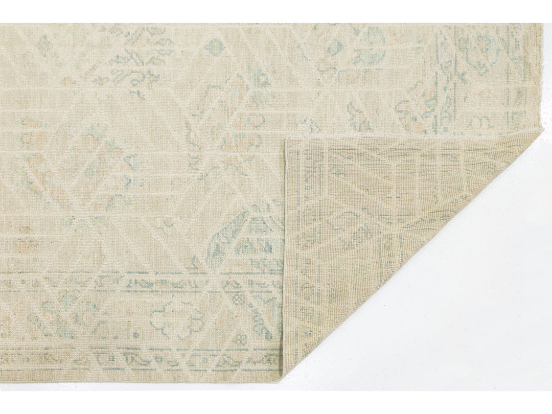 Modern Oushak Wool Rug 9 X 12