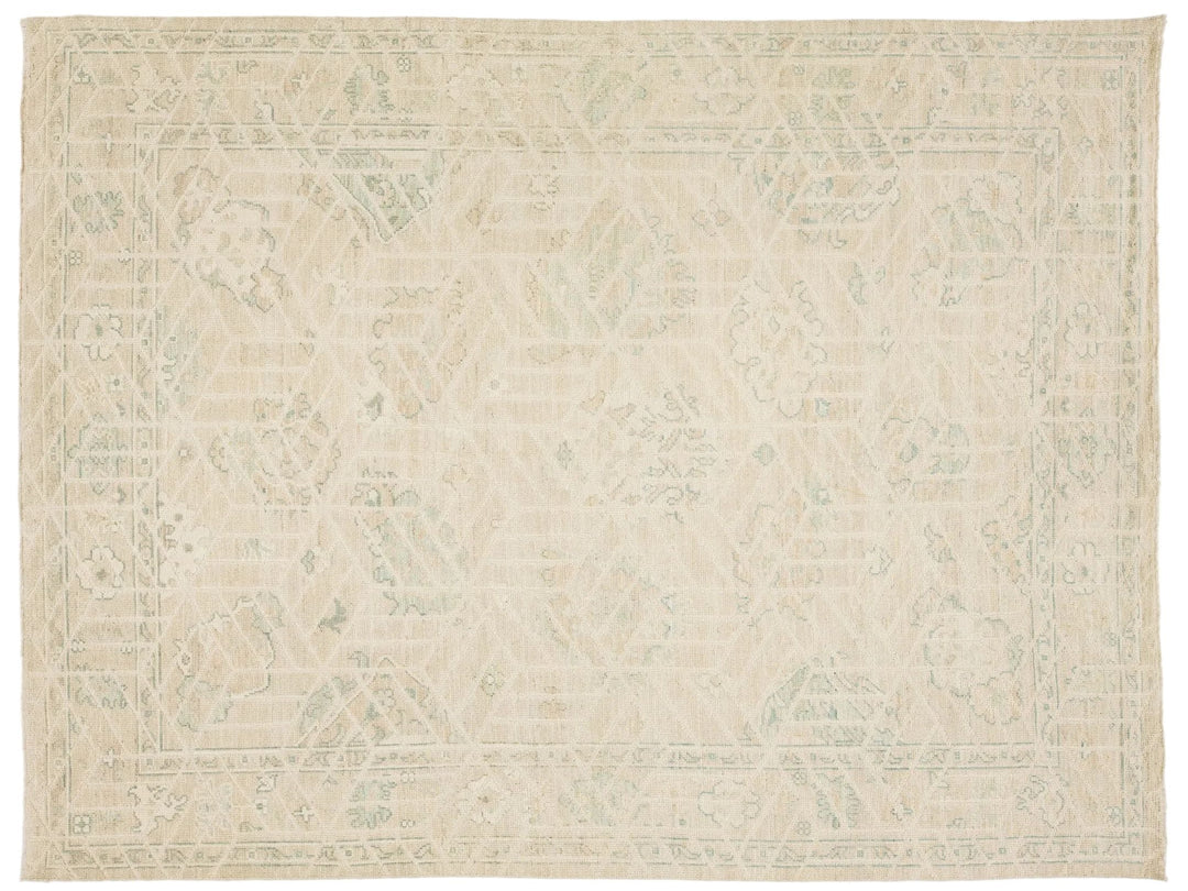 Modern Oushak Wool Rug 9 X 12