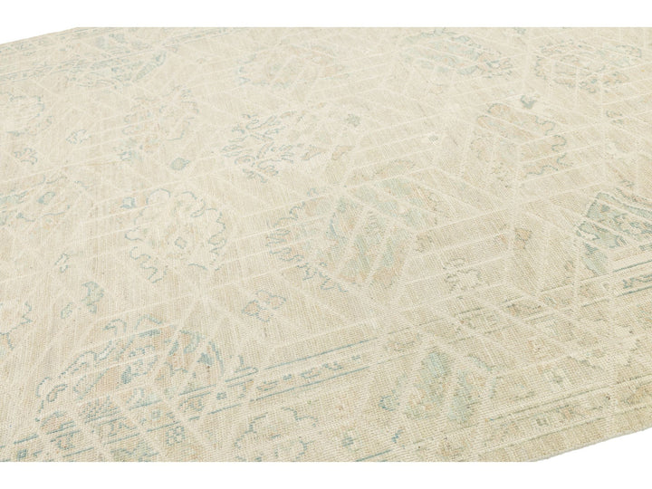 Modern Oushak Wool Rug 9 X 12