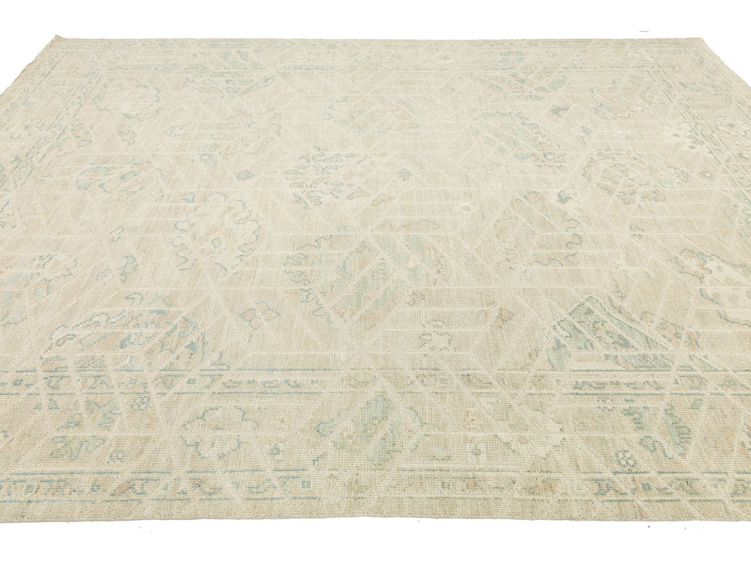 Modern Oushak Wool Rug 9 X 12