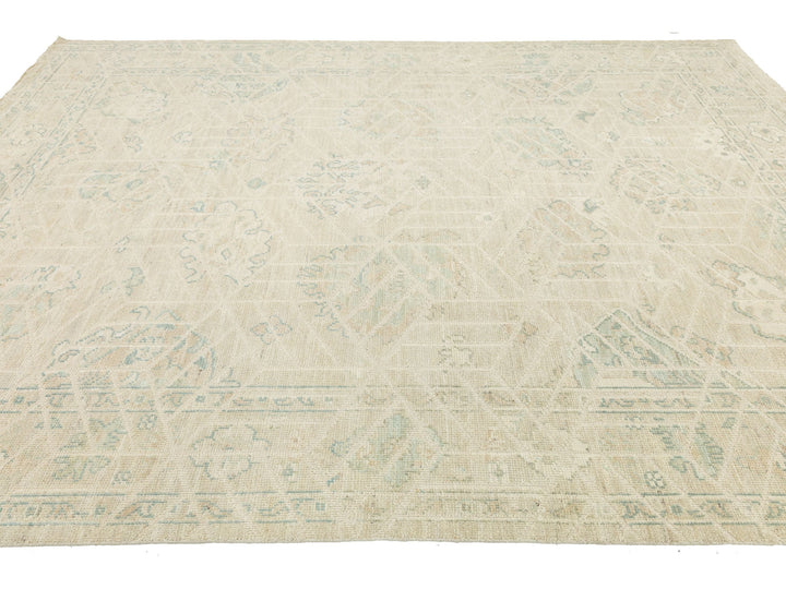 Modern Oushak Wool Rug 9 X 12