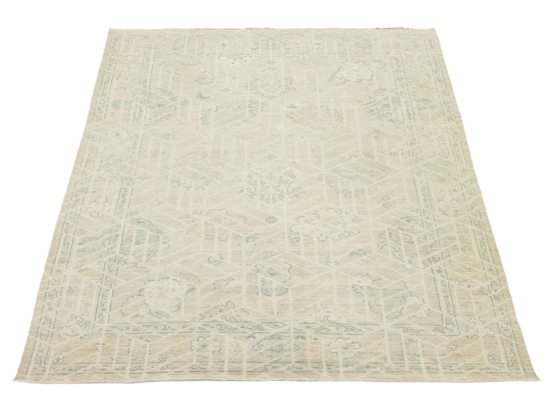 Modern Oushak Wool Rug 9 X 12