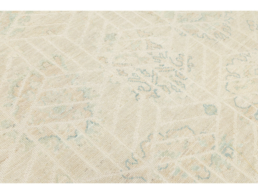 Modern Oushak Wool Rug 9 X 12