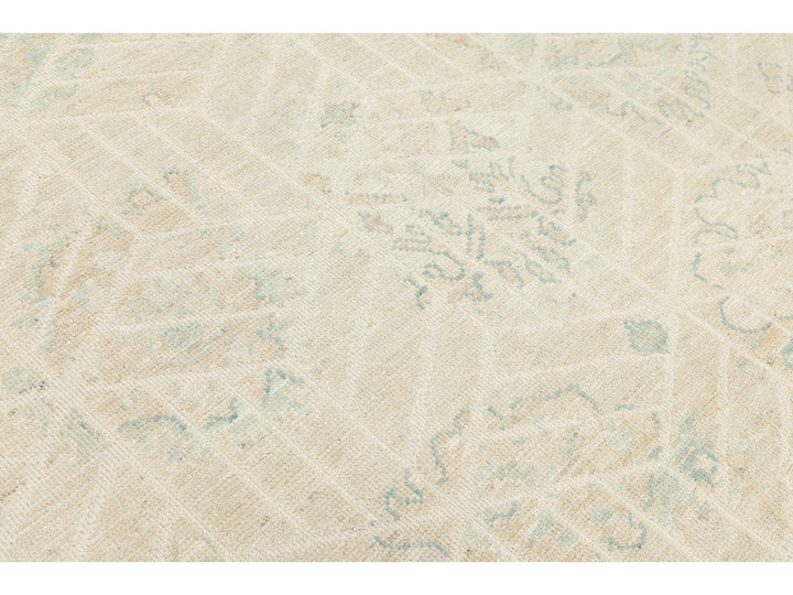 Modern Oushak Wool Rug 9 X 12