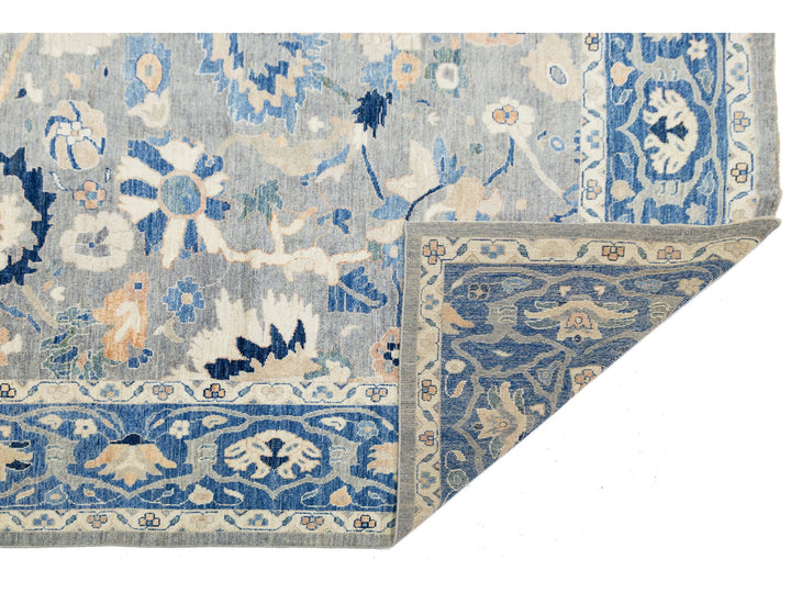 Modern Oushak Wool Rug 12 X 15