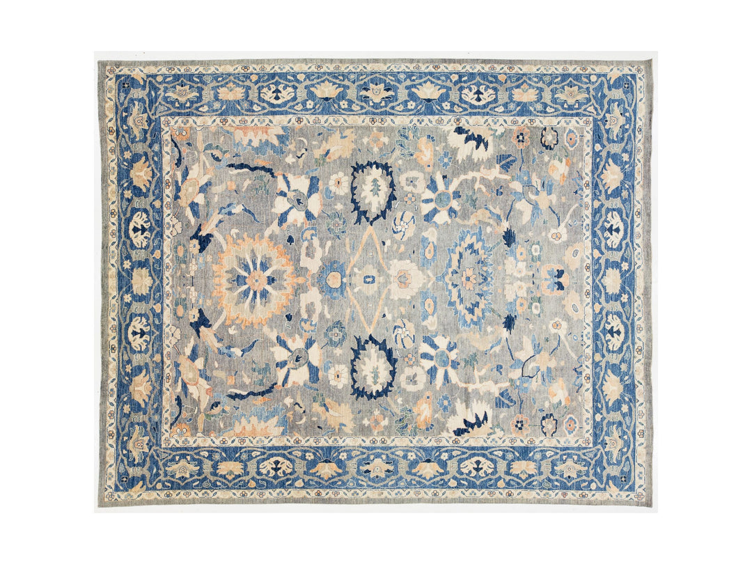 Modern Oushak Wool Rug 12 X 15