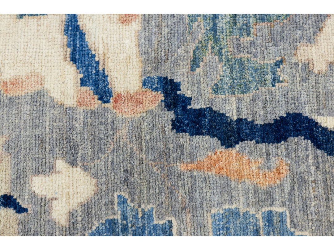 Modern Oushak Wool Rug 12 X 15