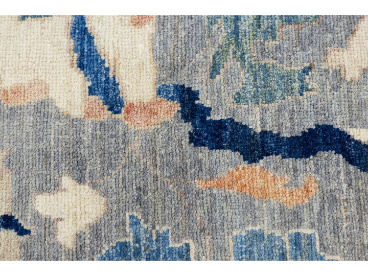 Modern Oushak Wool Rug 12 X 15