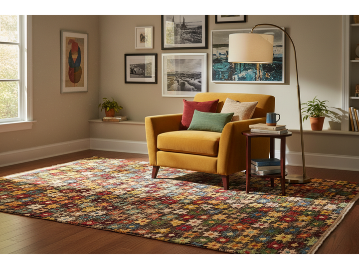 Modern Baluch Wool Rug 6 X 8