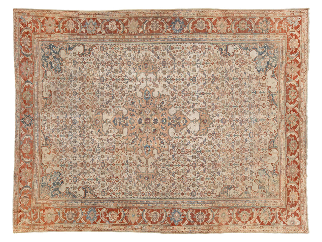 Antique Persian Mahal Wool Rug 10 X 12