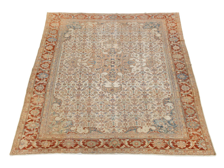 Antique Persian Mahal Wool Rug 10 X 12
