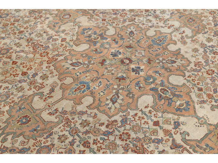 Antique Persian Mahal Wool Rug 10 X 12