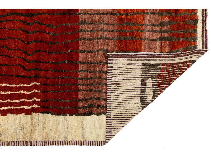 Modern Moroccan Wool Rug 9 X 12