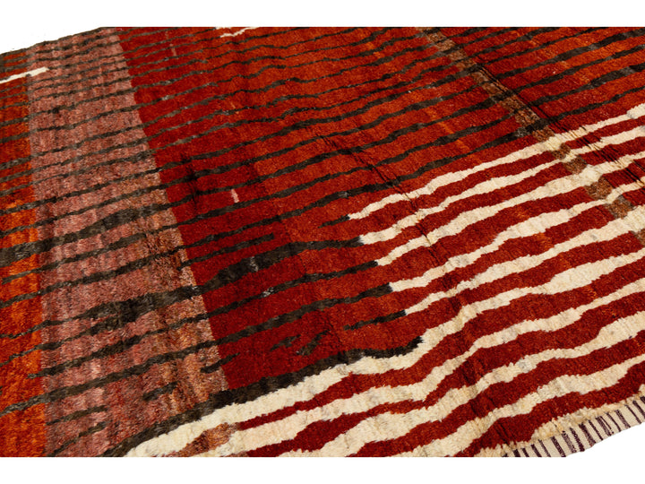 Modern Moroccan Wool Rug 9 X 12