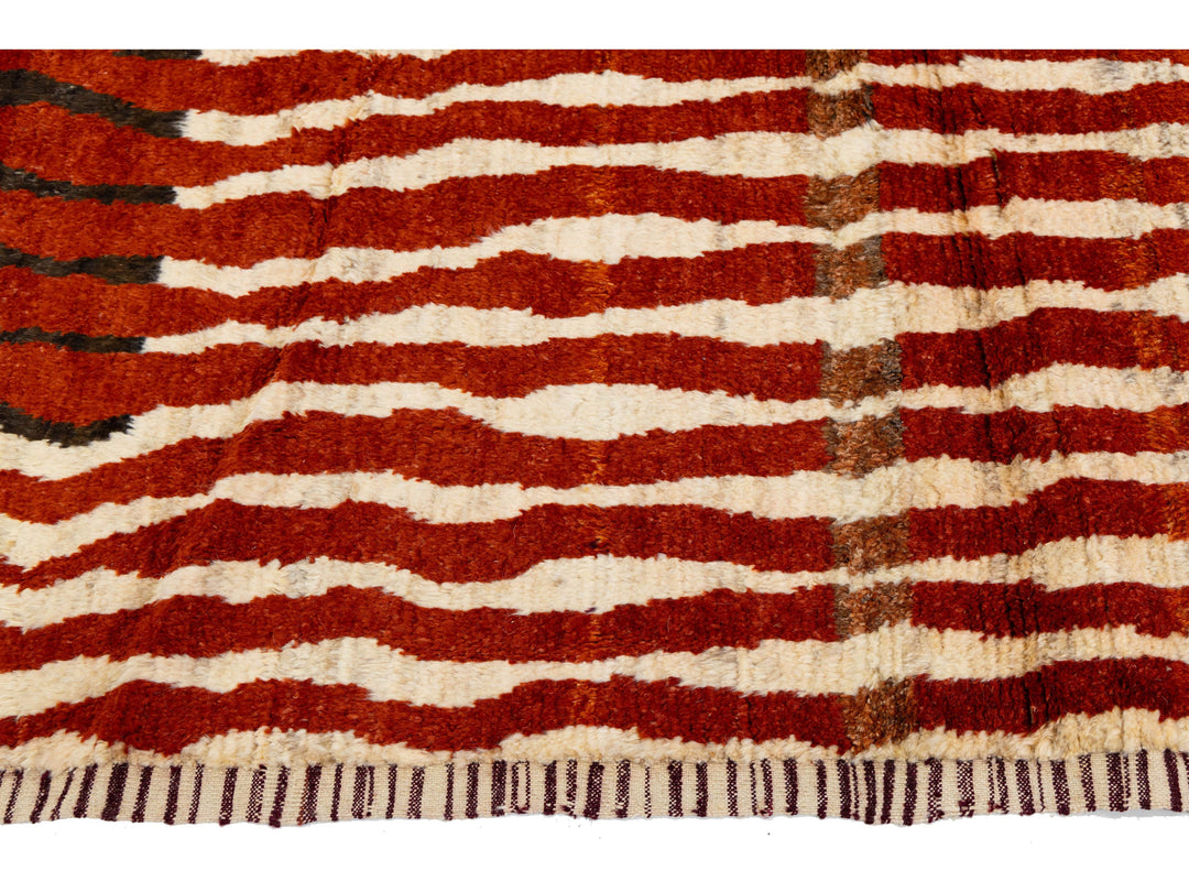 Modern Moroccan Wool Rug 9 X 12