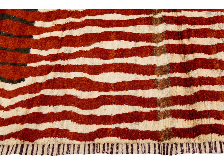 Modern Moroccan Wool Rug 9 X 12