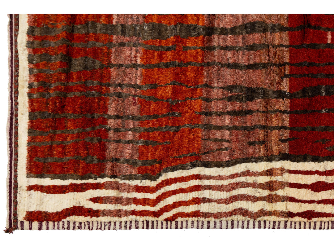 Modern Moroccan Wool Rug 9 X 12