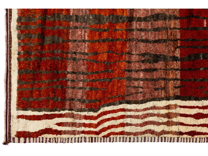 Modern Moroccan Wool Rug 9 X 12