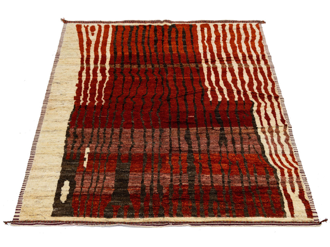 Modern Moroccan Wool Rug 9 X 12