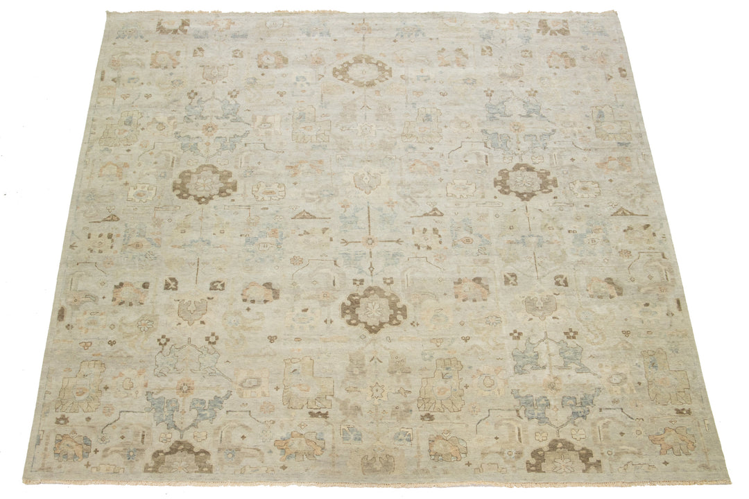 Modern Artisan Indian Wool Rug 12 X 12