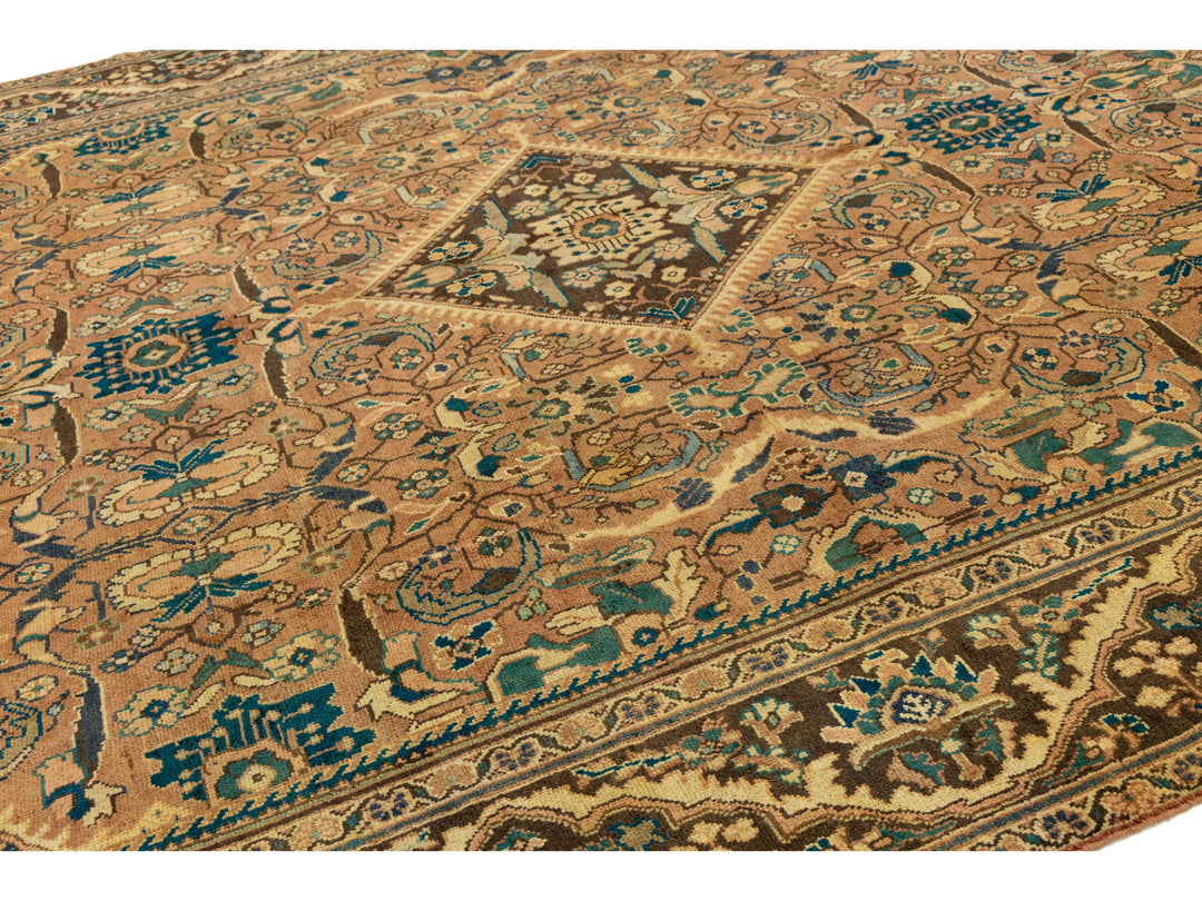 Antique Persian Mahal Wool Rug 11 X 17