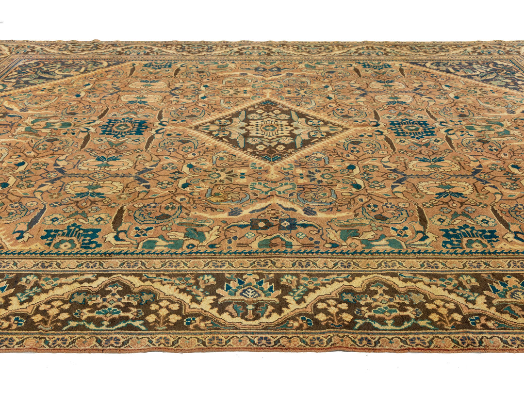 Antique Persian Mahal Wool Rug 11 X 17
