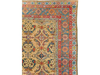 Antique Turkish Oushak Wool Rug 13 X 18